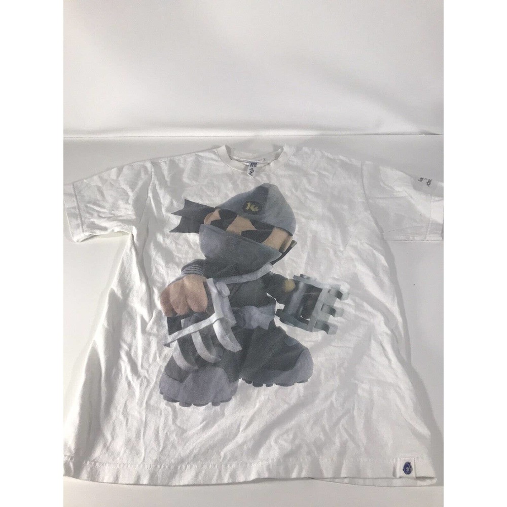 Rare KIDROBOT x HUCK GEE Dunny Tee T Shirt White Mens Sz Medium